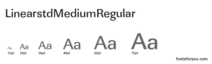 Размеры шрифта LinearstdMediumRegular