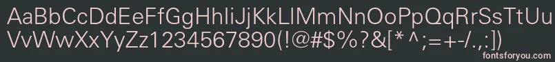 Universlightc Font – Pink Fonts on Black Background