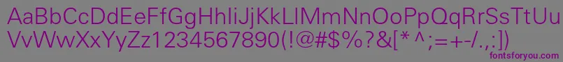 Universlightc Font – Purple Fonts on Gray Background