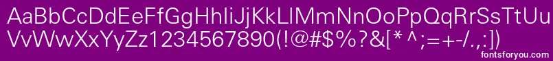 Universlightc Font – White Fonts on Purple Background