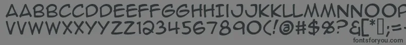 AnimeAce Font – Black Fonts on Gray Background