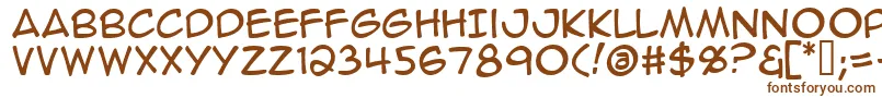 Шрифт AnimeAce – коричневые шрифты на белом фоне