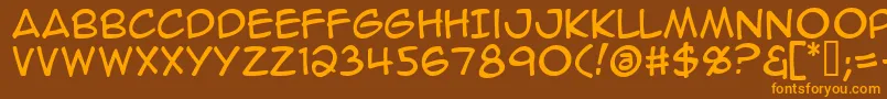 Шрифт AnimeAce – оранжевые шрифты на коричневом фоне