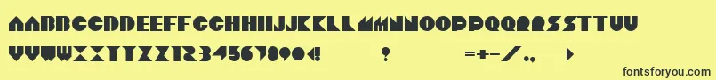 Sonix Font – Black Fonts on Yellow Background