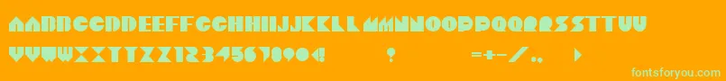 Sonix Font – Green Fonts on Orange Background
