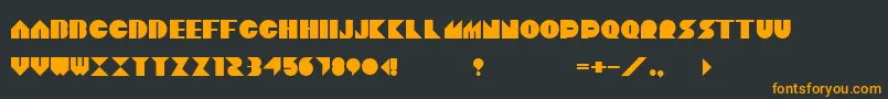 フォントSonix – 黒い背景にオレンジの文字