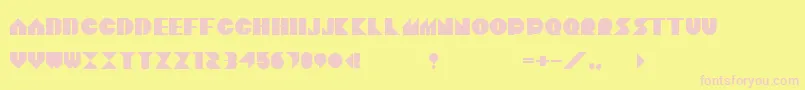 Sonix Font – Pink Fonts on Yellow Background