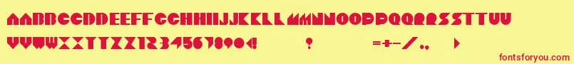 Sonix Font – Red Fonts on Yellow Background