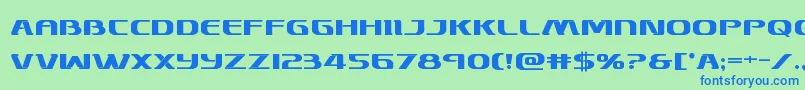 Skymarshalbold Font – Blue Fonts on Green Background