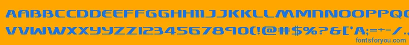 Skymarshalbold Font – Blue Fonts on Orange Background