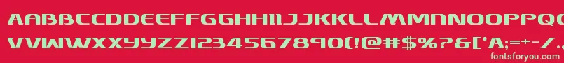 Skymarshalbold Font – Green Fonts on Red Background