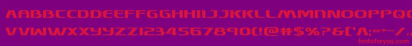 Fonte Skymarshalbold – fontes vermelhas em um fundo violeta