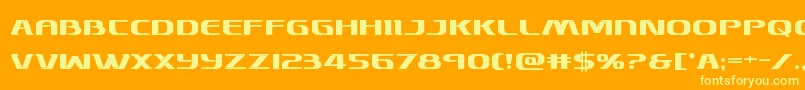 Skymarshalbold Font – Yellow Fonts on Orange Background