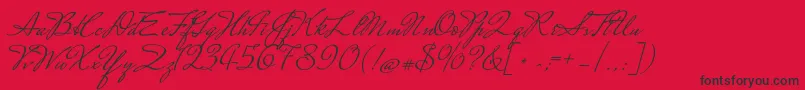 MrssaintdelafieldRegular Font – Black Fonts on Red Background