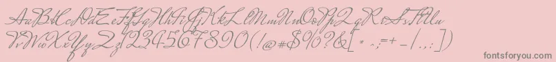 MrssaintdelafieldRegular Font – Gray Fonts on Pink Background