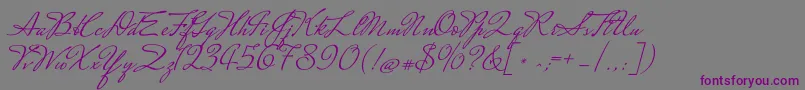 MrssaintdelafieldRegular Font – Purple Fonts on Gray Background