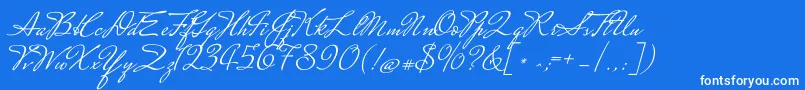 MrssaintdelafieldRegular Font – White Fonts on Blue Background