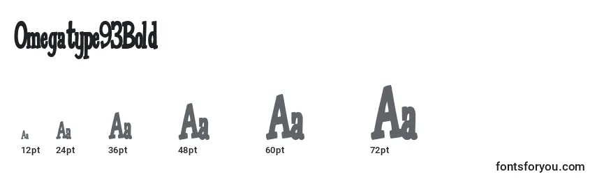 Omegatype93Bold Font Sizes