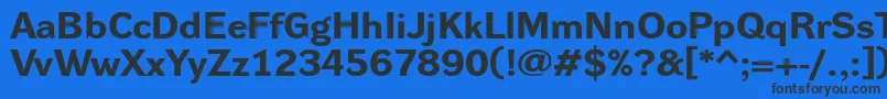 Шрифт DynagroteskrxeBold – чёрные шрифты на синем фоне