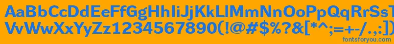 DynagroteskrxeBold Font – Blue Fonts on Orange Background