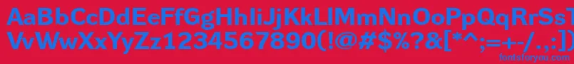 DynagroteskrxeBold Font – Blue Fonts on Red Background