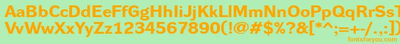 DynagroteskrxeBold Font – Orange Fonts on Green Background