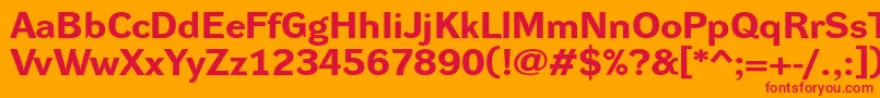 DynagroteskrxeBold Font – Red Fonts on Orange Background