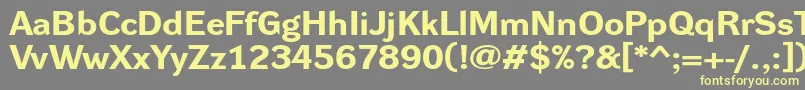 DynagroteskrxeBold Font – Yellow Fonts on Gray Background