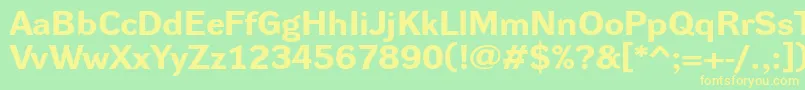 DynagroteskrxeBold Font – Yellow Fonts on Green Background