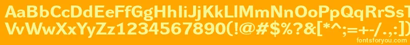 DynagroteskrxeBold Font – Yellow Fonts on Orange Background