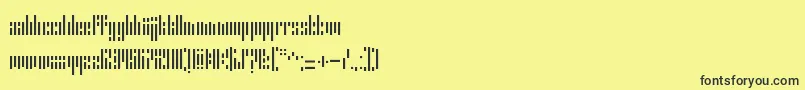 ErrorStencil Font – Black Fonts on Yellow Background