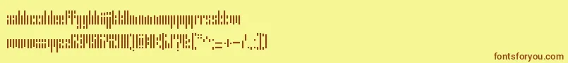 ErrorStencil Font – Brown Fonts on Yellow Background