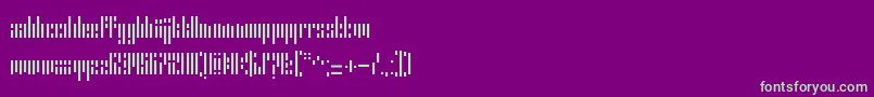 Шрифт ErrorStencil – зелёные шрифты на фиолетовом фоне
