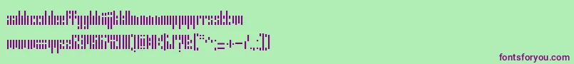 ErrorStencil Font – Purple Fonts on Green Background
