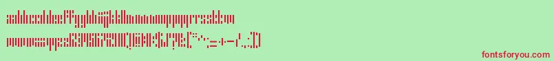 ErrorStencil Font – Red Fonts on Green Background