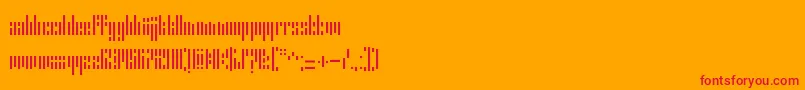 ErrorStencil Font – Red Fonts on Orange Background