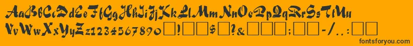 Police FiffelRegular – polices noires sur fond orange