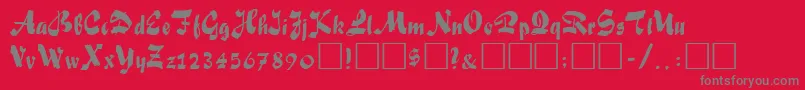 FiffelRegular Font – Gray Fonts on Red Background
