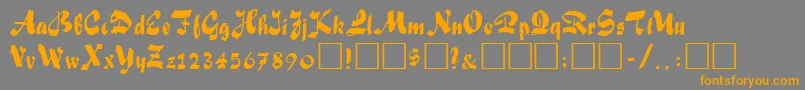 FiffelRegular Font – Orange Fonts on Gray Background