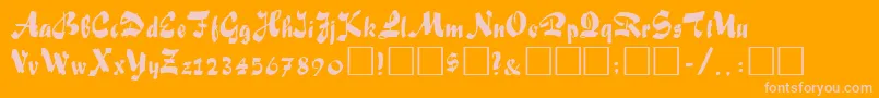 FiffelRegular Font – Pink Fonts on Orange Background