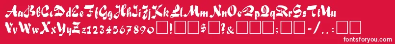 FiffelRegular Font – White Fonts on Red Background