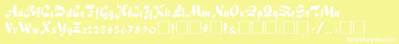 FiffelRegular Font – White Fonts on Yellow Background