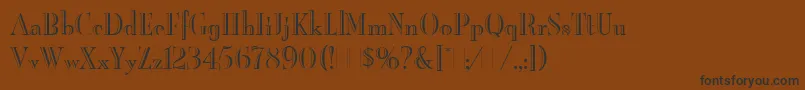 Шрифт BurlingtonLetPlain.1.0 – чёрные шрифты на коричневом фоне