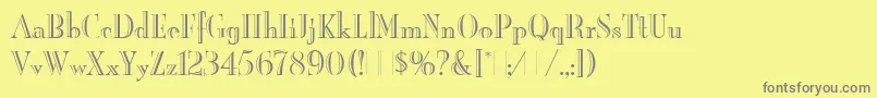 BurlingtonLetPlain.1.0 Font – Gray Fonts on Yellow Background