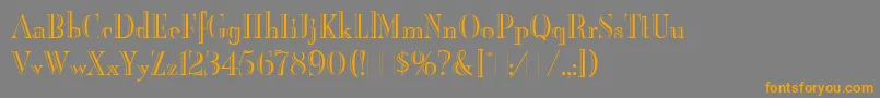 BurlingtonLetPlain.1.0 Font – Orange Fonts on Gray Background