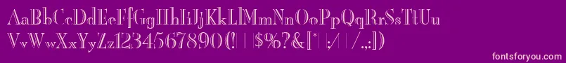BurlingtonLetPlain.1.0 Font – Pink Fonts on Purple Background