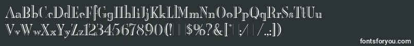 フォントBurlingtonLetPlain.1.0 – 黒い背景に白い文字