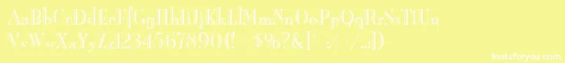 BurlingtonLetPlain.1.0 Font – White Fonts on Yellow Background