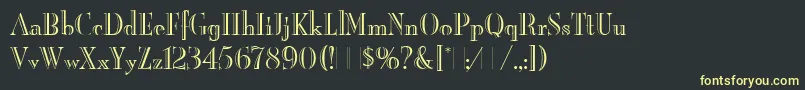 More about BurlingtonLetPlain.1.0 Font BurlingtonLetPlain.1.0 Font – Yellow Fonts on Black Background