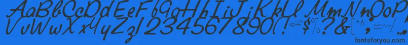 ElaineRegularTtstd Font – Black Fonts on Blue Background